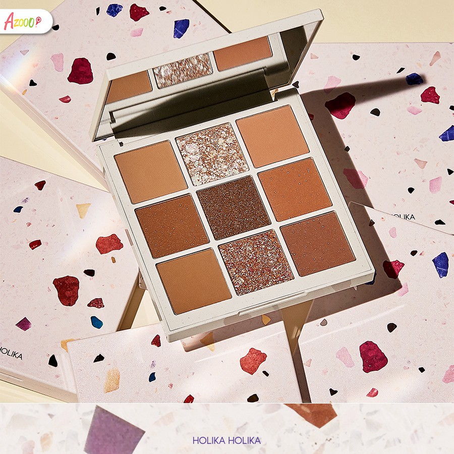 Bảng phấn mắt 9 ô Holika Holika Terazzo Shadow Palette màu 01 Earthy 1,5gx9 | WebRaoVat - webraovat.net.vn