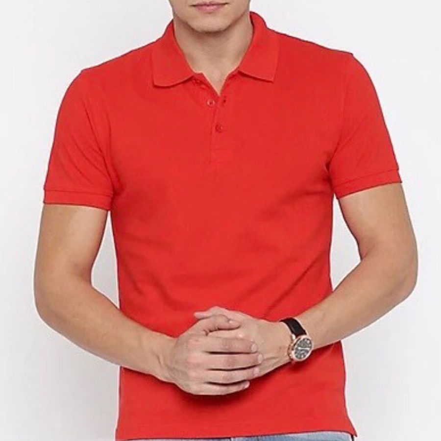 Áo Polo nam nữ chất vải Lascoste co giãn 4 chiều thoáng mát hút mồ hôi, lên form đẹp màu đỏ tươi