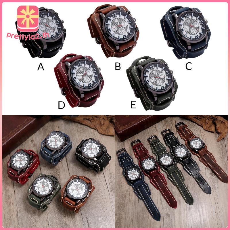 Đồng Hồ Dây Da Bản To Phong Cách Vintage