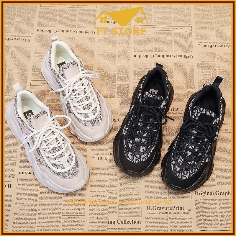 GIÀY SNEAKERS NỮ 2 MÀU. ĐỘN ĐẾ 5PHÂN TĂNG CHIỀU CAO. TRẺ TRUNG NĂNG ĐỘNG,DỄ PHỐI ĐỒ. | BigBuy360 - bigbuy360.vn
