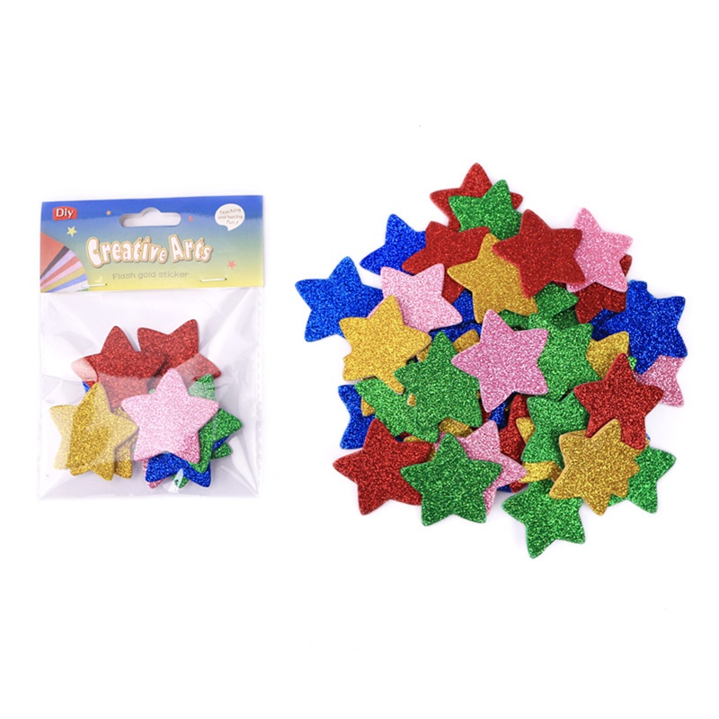Sticker Dán Trang Trí Tiệc Sinh Nhật Hình Ngôi Sao / Trái Tim
