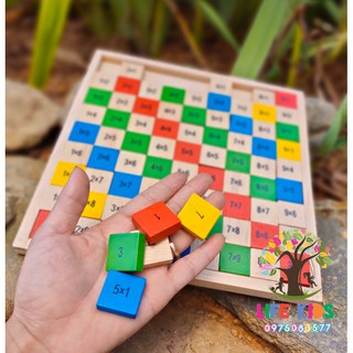 Đồ chơi  toán học - bảng tính hạt - bảng cửu chương - đồ chơi thông minh - xếp hình hạt cho bé