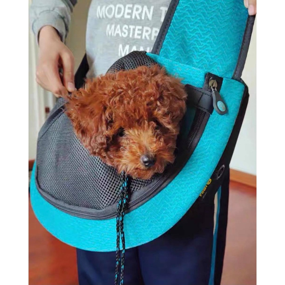 TÚI ĐEO CHÉO ĐỊU CHÓ MÈO DẠNG LƯỚI, CÓ DÂY RÚT TIỆN LỢI CỠ TO 45x13x28cm