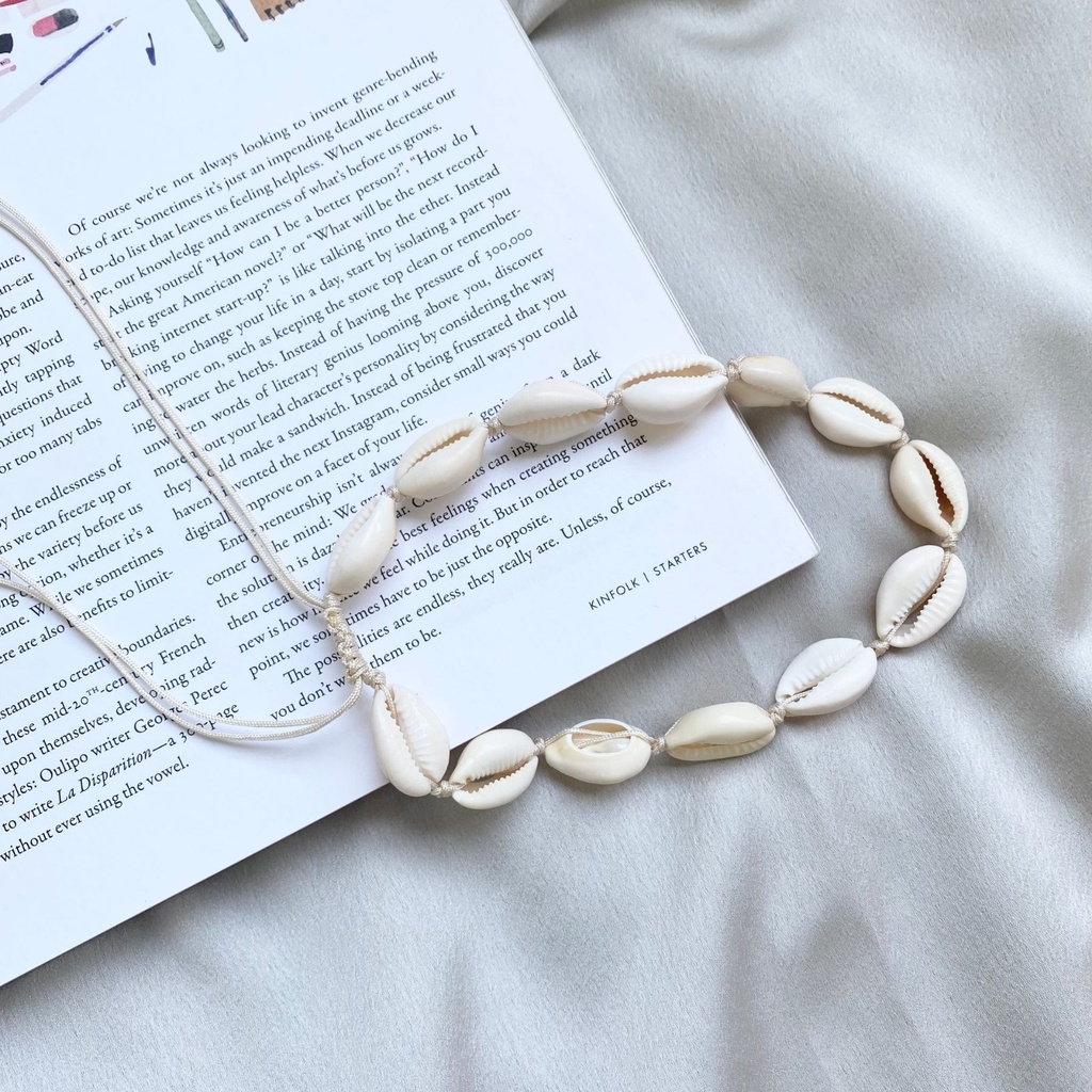 Vòng cổ choker vỏ sò thật Splassshy