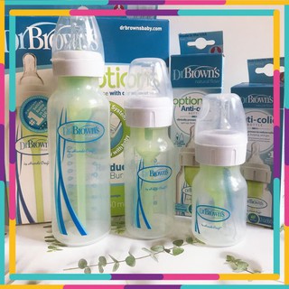 Bình sữa dr browns cổ hẹp 60ml, 120ml, 250ml options plus