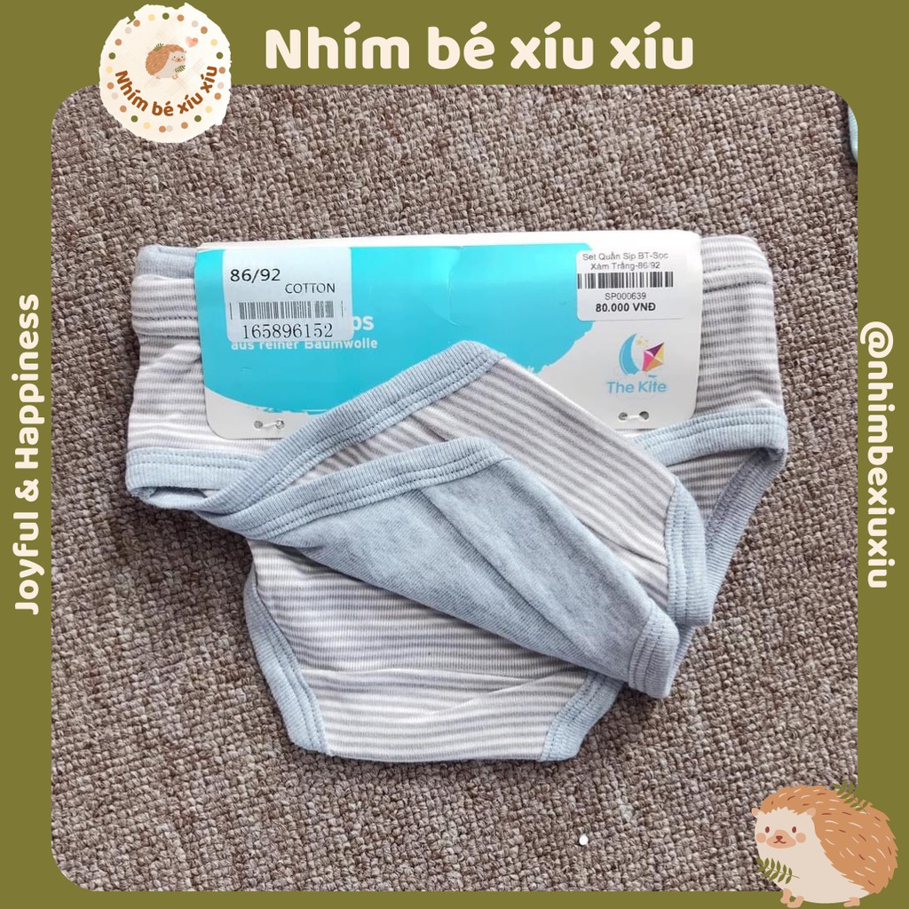 Combo 3 quần sịp/quần chip kẻ ngang chất cotton bé trai (7.5-20 kg) nhimbexiuxiu