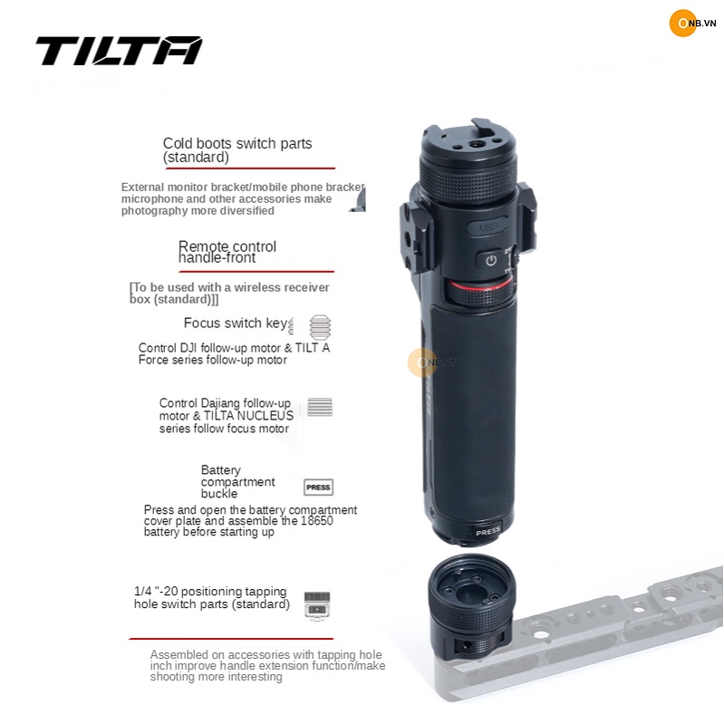 Tilta Remote Control Handle Tay điều khiển bộ Advanced Ring Grip