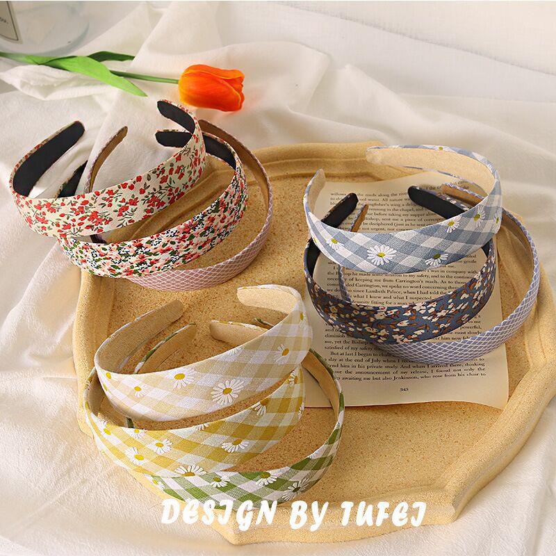 Cài tóc vải hoa nhí phong cách retro xinh xắn cho bạn gái dịu dàng và thanh lịch