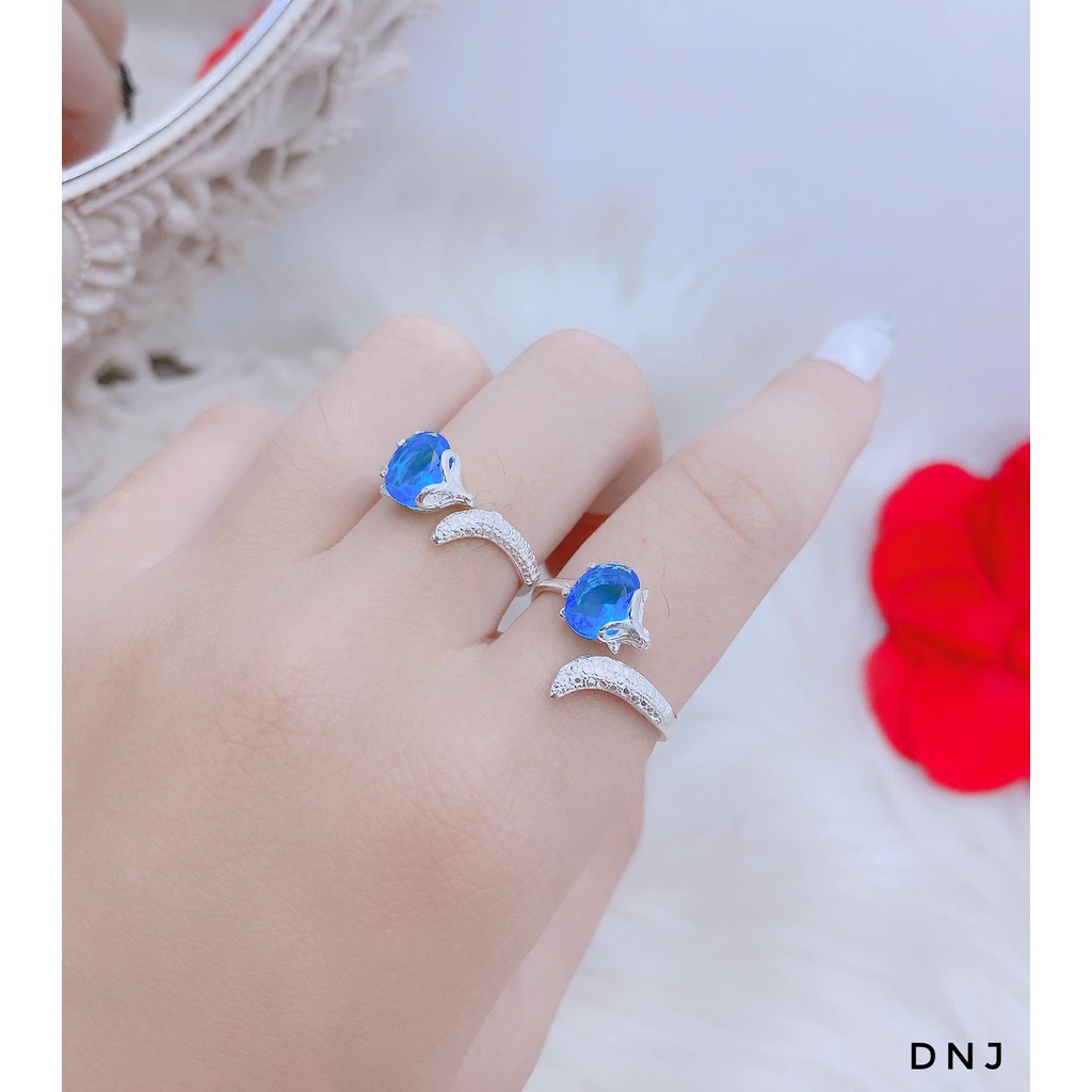 Nhẫn bạc ta mặt hồ ly free size nhiều màu