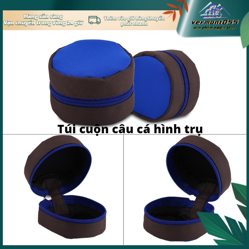 Hàng Hot An toàn Fly Fishing Reel Case Protector Soft Pocket Cover Bag Túi đựng túi Hàng giao ngayVermont055