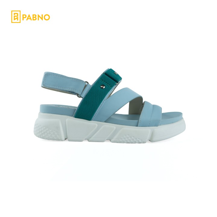 [ẢNH THẬT] Giày sandal nữ thể thao quai chéo, đế cao kiểu dáng cao cấp 3 quai 2 màu sang trọng PABNO - PN13013