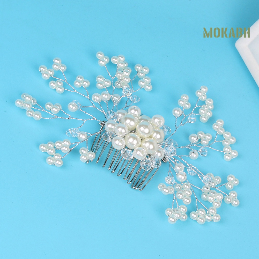 Trâm Cài Tóc Đính Ngọc Trai Giả Thanh Lịch Cho Cô Dâu