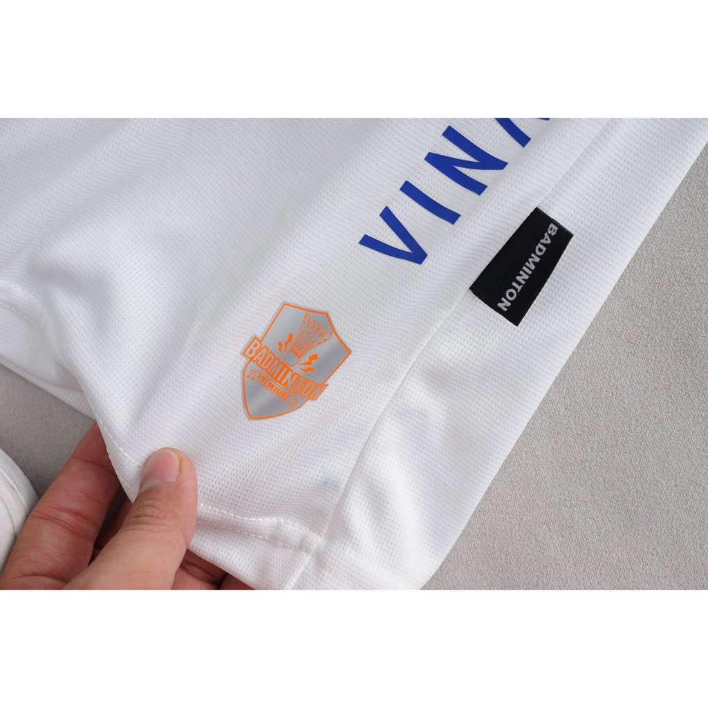 Áo Cầu Lông Nam Cổ Tròn AVT07 Vina Sport, Áo Tập Gym Tennis , Chất Thun Thấm Hút Mồ Hôi, Thoáng Mát, Full Size- Lapi VN