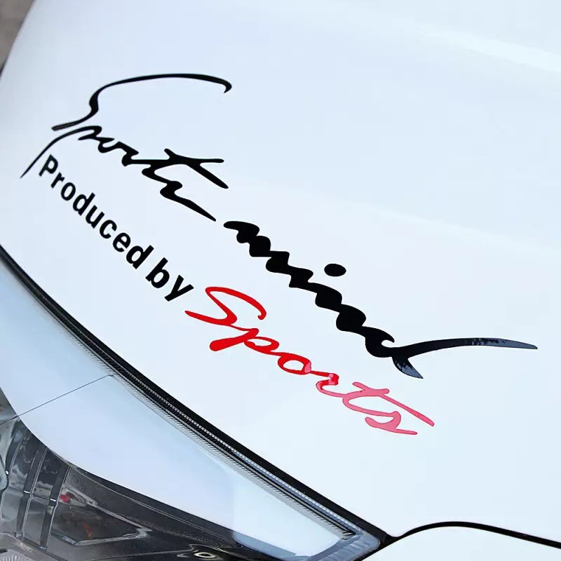 Tem sport mind dán capo xe ô tô