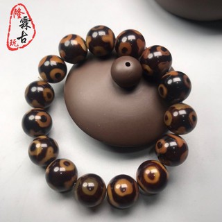Vòng tay đá mã não ba mắt phong cách Tây Tạng cổ điển