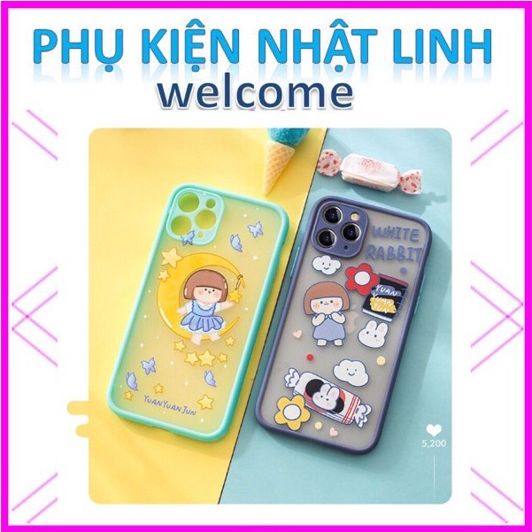 Ốp iphone - Ốp lưng viền nhám Cô gái mơ mộng 6s/6splus/7/8/7plus/8plus/x/xs/xs max/11/11promax-Phụ Kiện Nhật Linh