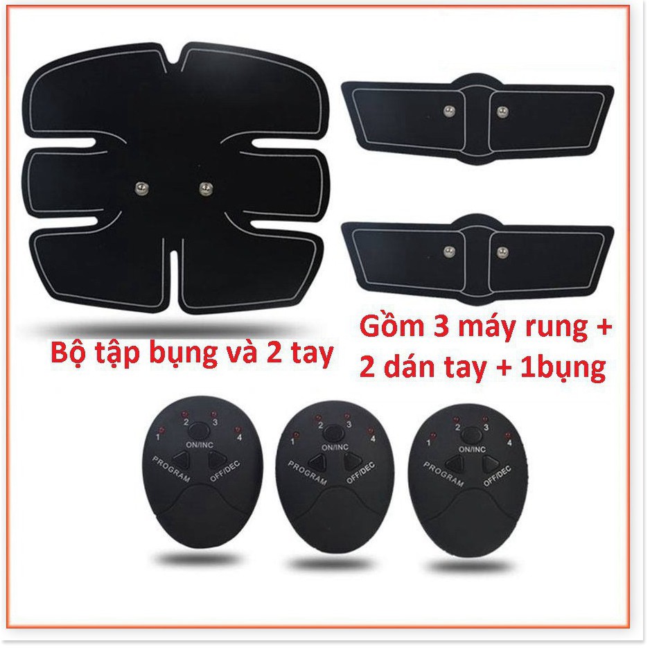 Bộ 3 Máy Tập Thể Dục Đánh Tan Mỡ Bụng, Bắp tay, Bắp chân tạo Cơ Bắp săn chắc EMS -dc2088