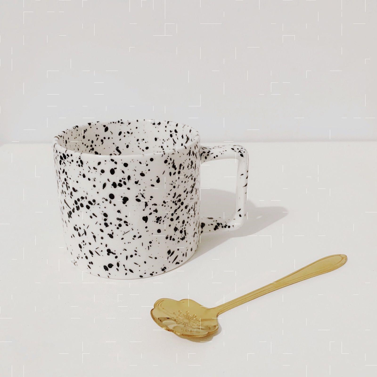 Cốc nước bọt cốc sữa lò vi sóng có thể sưởi ấm Cốc Cốc gốm ins cá tính phong cách Harajuku cốc cà phê