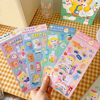 Sticker cute trang trí sổ tay, hình con vật đáng yêu