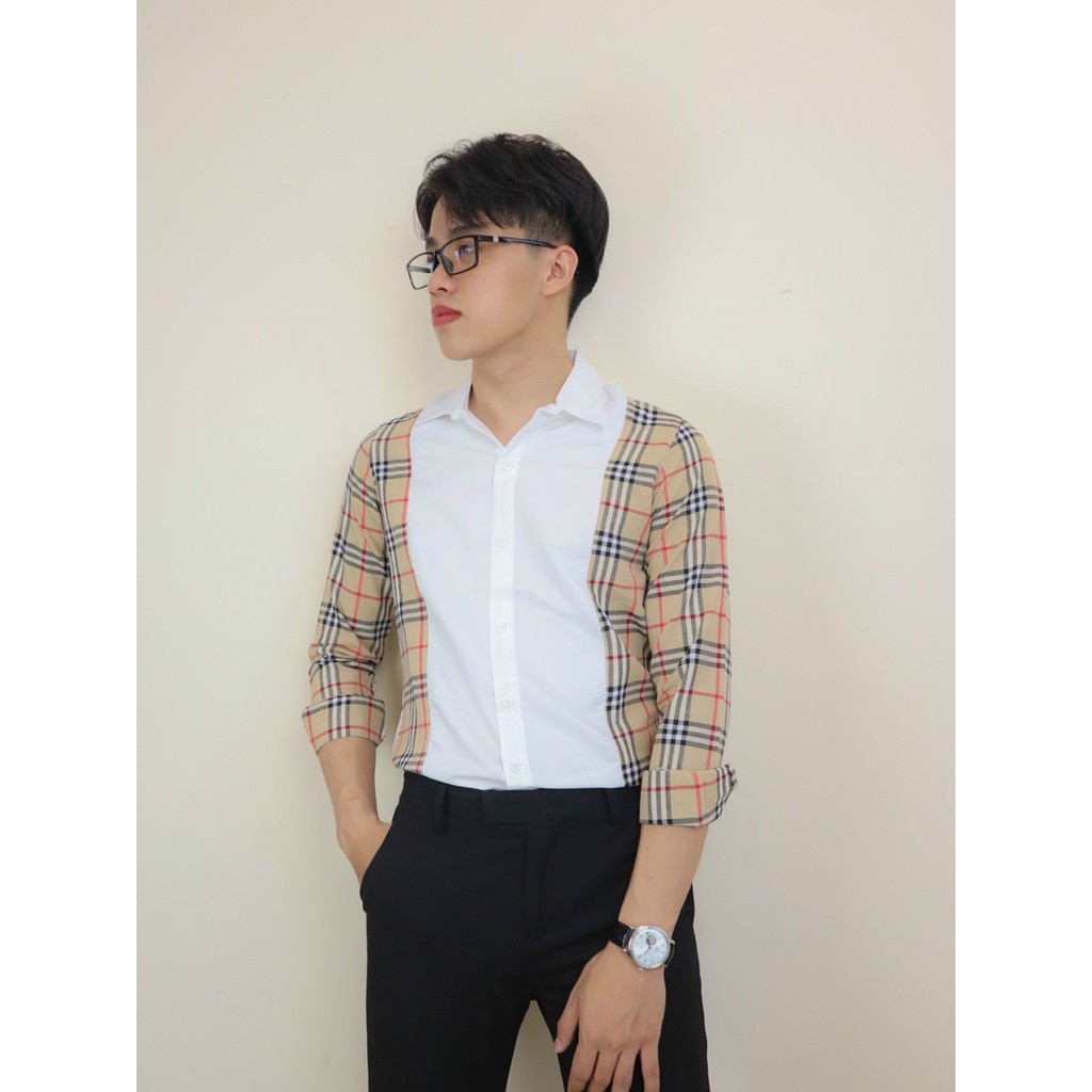 Áo Sơ Mi Nam 3D Dài Tay Cổ Vải Lụa Cao Cấp, Áo Sơmi Trắng Đen Dáng Ôm Form Body, Thanh Lịch, Tôn Dáng | BigBuy360 - bigbuy360.vn