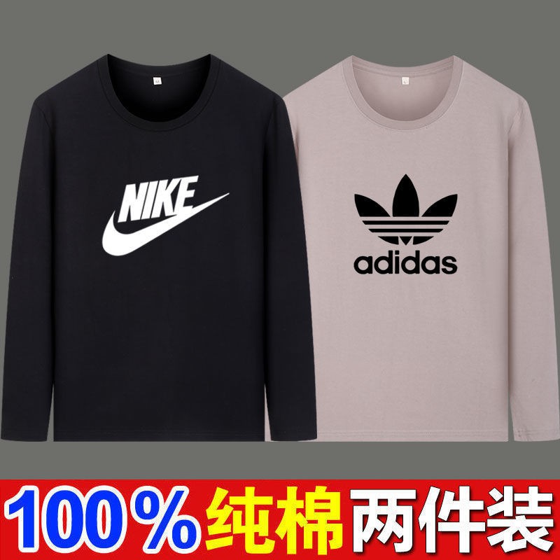 ▼Áo thun dài của đàn ông vải loại hoàn toàn cổ trẻ trang s ức mùa xuân và phong cách xa thu cùng với khoác l
