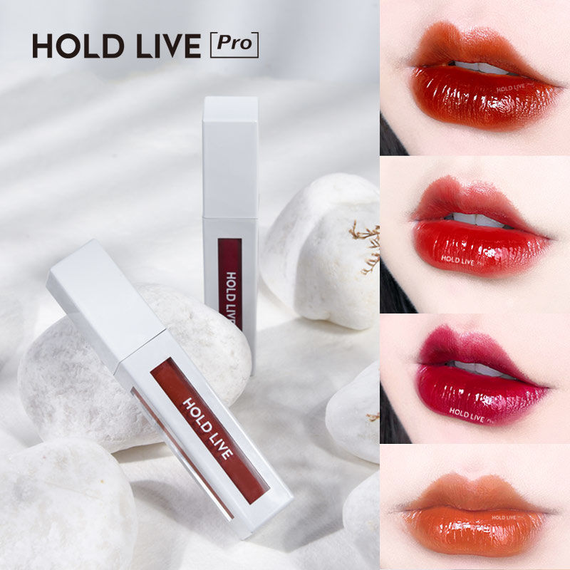 HOLD LIVEMirror Lip Glaze Velvet Matte Matte Water Lipstick Caramel Plum Color Lasting Not Easy to Fade