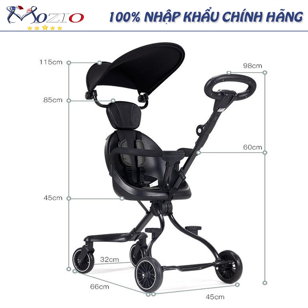 Xe trẻ em  XE ĐẨY ĐẢO CHIỀU V3 CHÍNH HÃNG CÓ MÁI CHE