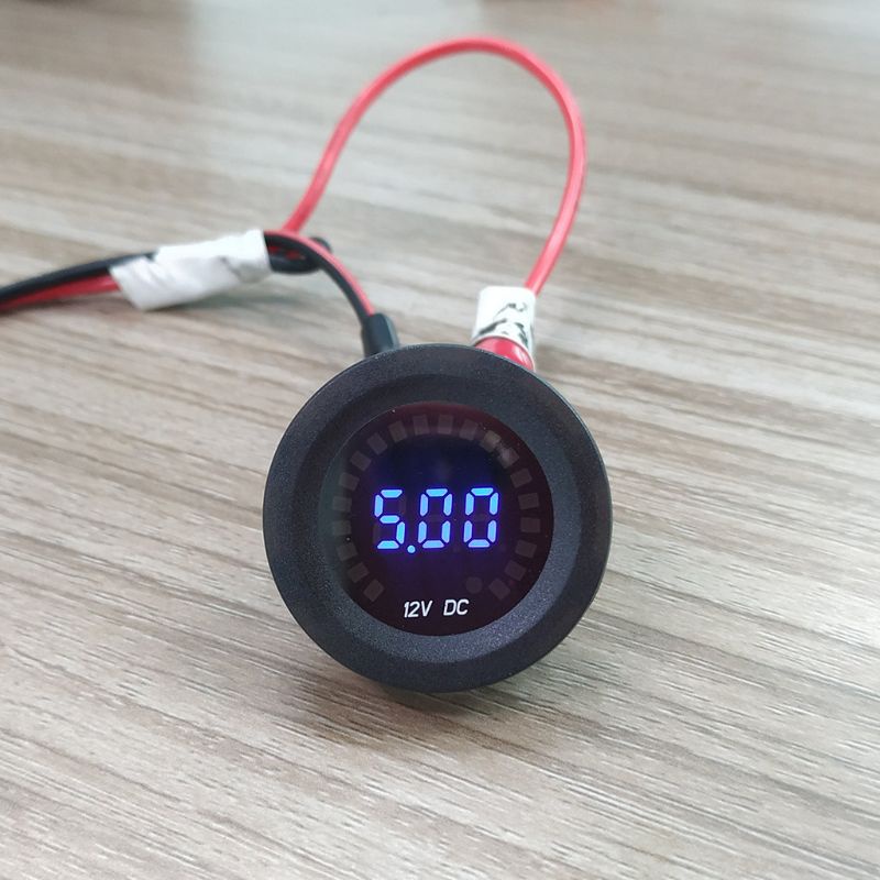 Vôn Kế Kỹ Thuật Số 12V Màn Hình LED Cho Xe Hơi / Xe Máy / Xe Tải / Tàu Thuyền
