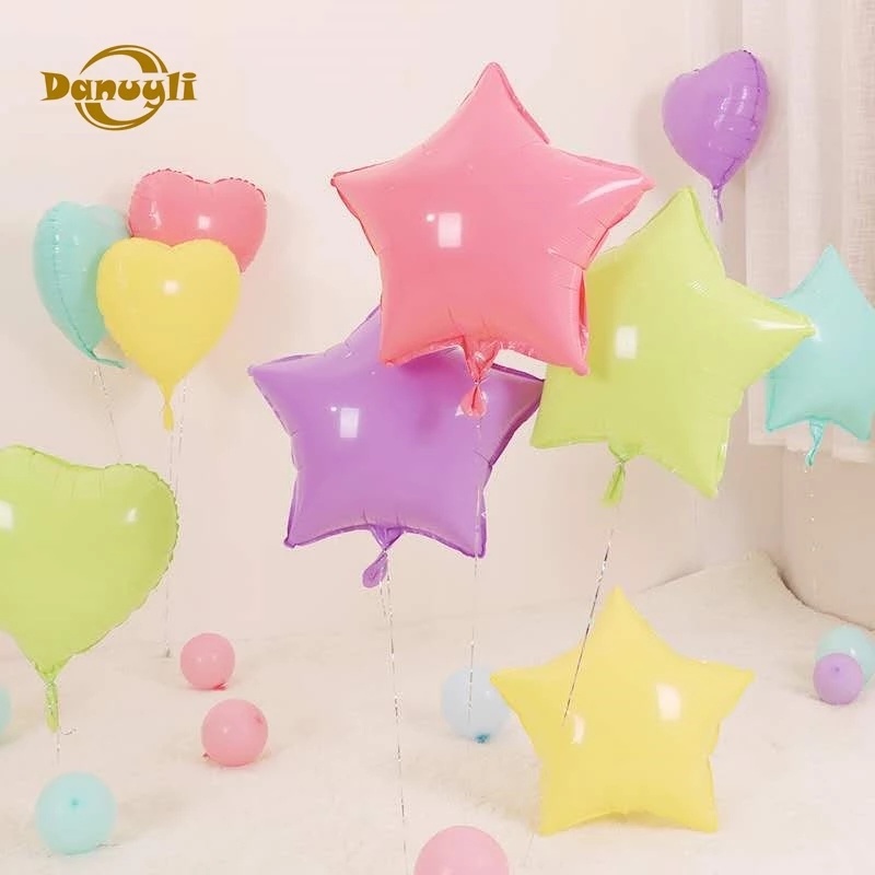 1 Bong Bóng Trái Tim 18 Inch Màu Sắc Kẹo Ngọt Xinh Xắn