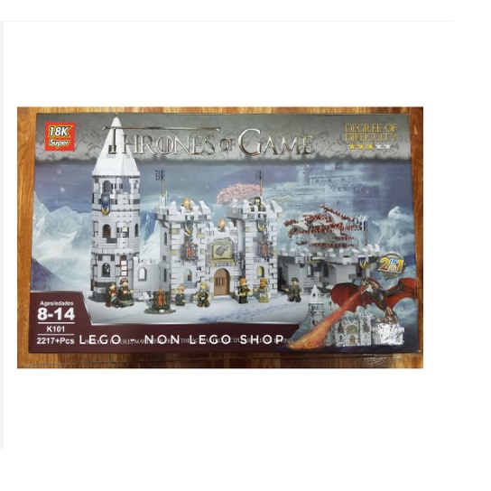 Bộ lắp ráp xếp hình lego Super 18k K101 Xếp Hình Thành Trung Cổ Winterfell Castle Trong Game Of Thorne 2217