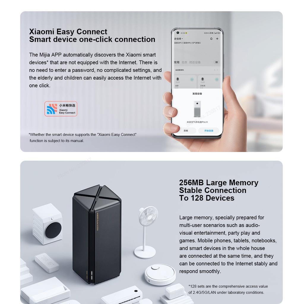Bộ phát Wifi Router Xiaomi AX3000 RA82 Mesh Routers Wifi6 2.4G 5.0 GHz Full Gigabit 5G - Minh Tín Shop