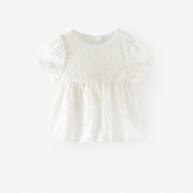 Áo sơ mi ren Zara xuất dư size 3/6m-4/5y