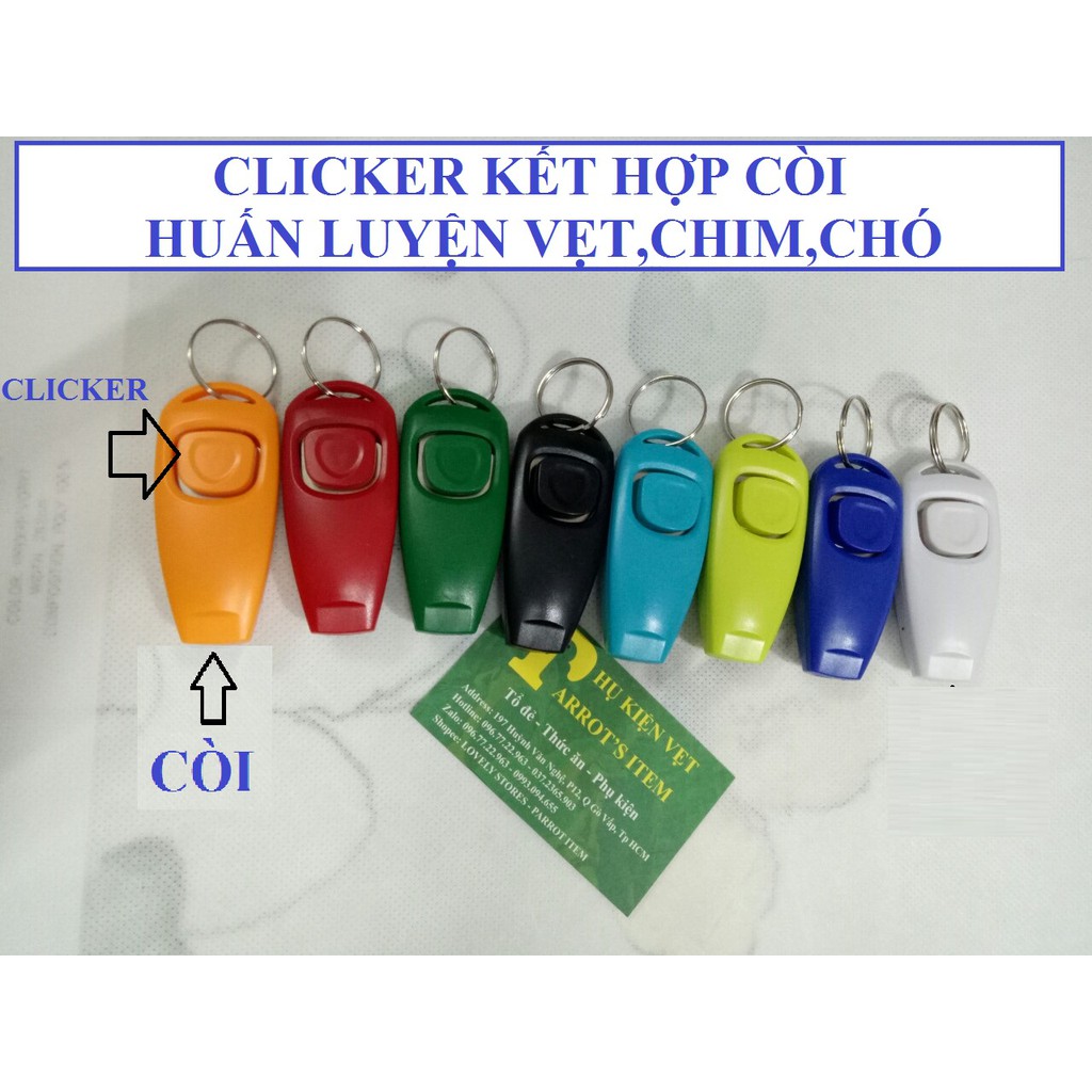 CLICKER KẾT HỢP CÒI DÙNG HUẤN LUYỆN CHIM SĂN, CÁC DÒNG VẸT...