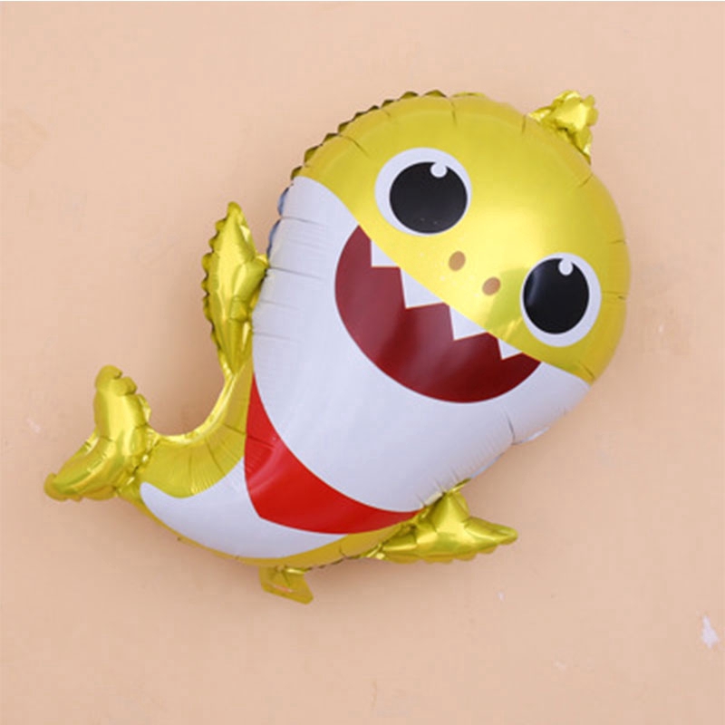 1 Bong Bóng Nhôm Hình Cá Mập Dùng Trang Trí Tiệc Sinh Nhật