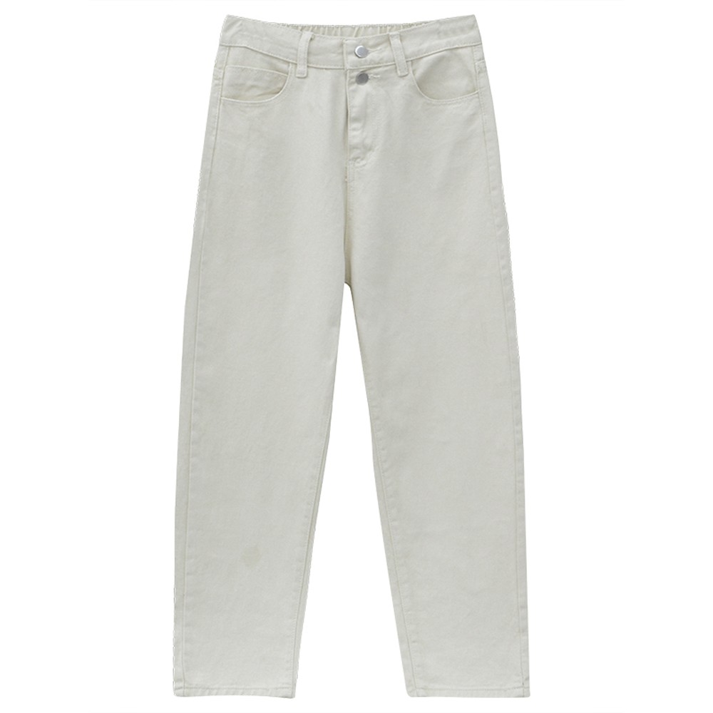 Xiaozhainv Quần Jean Lưng Cao Ống Suông Co Giãn Thoải Mái Dành Cho Nữ