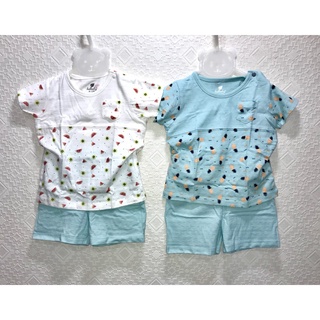 Bộ cộc tay bé trai cotton vải thở mềm mát Lullaby