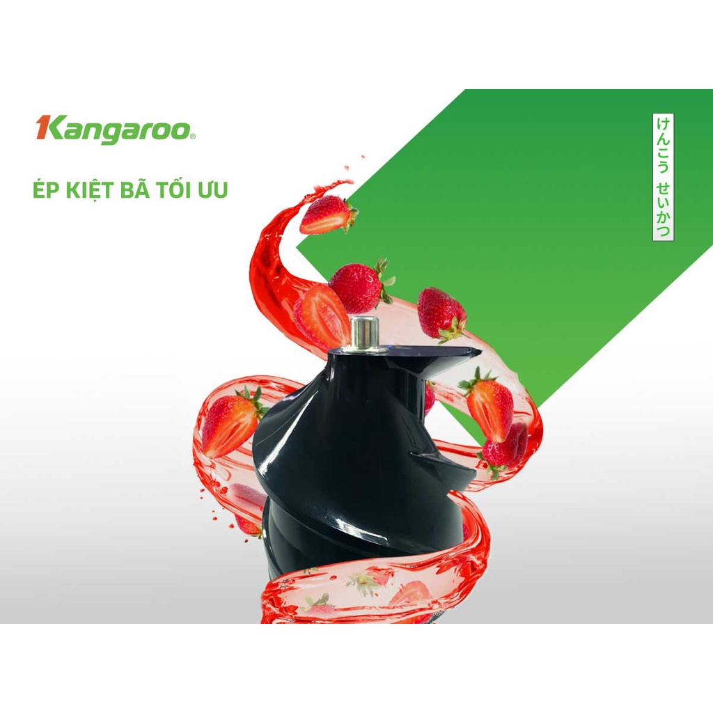 Máy ép chậm Kangaroo KG200SJF, ép kiệt 95%, đảo chiều chống kẹt bã, ống ép cỡ đại
