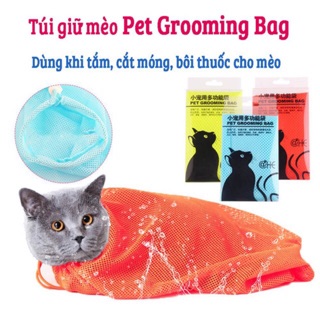 Túi tắm chó mèo Pet Grooming Bag dùng khi tắm, cắt móng, vệ sinh tai cho chó mèo, thú cưng loại cao cấp nhất