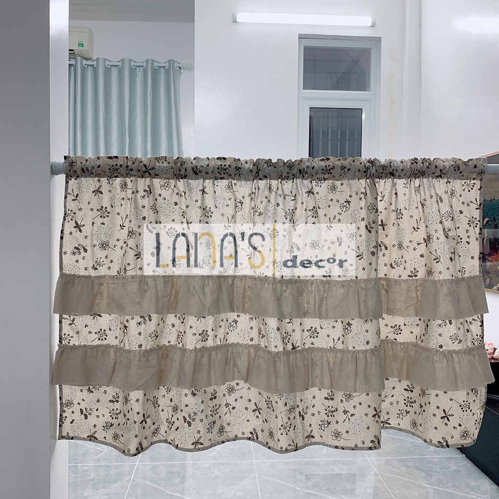 Rèm Bếp, Tủ, Rèm Cửa Sổ Bèo Nhún Vintage Trang Trí