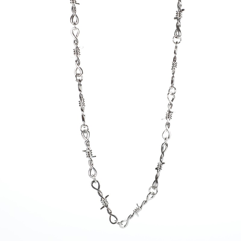 Dây chuyền thiết kế kiểu dây kẽm gai phong cách hip hop độc đáo cá tính thời trang