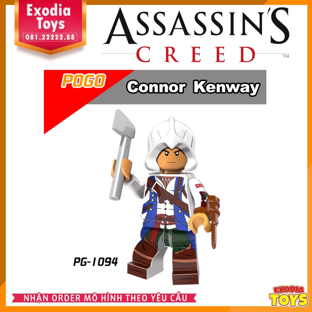 Xếp hình Minifigure nhân vật trò chơi Assassin's Creed - Đồ Chơi Lắp Ghép Sáng Tạo - POGO PG8086