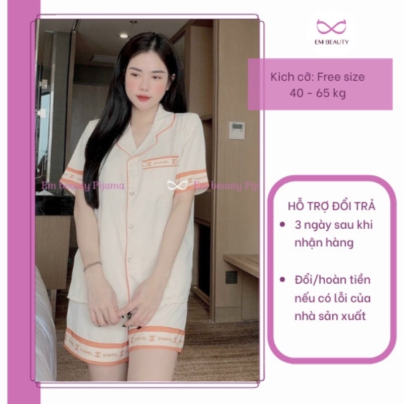 Pijama lụa EMBEAUTY đồ ngủ nữ, bộ mặc nhà FREESHIP TẶNG QUÀ_EM12