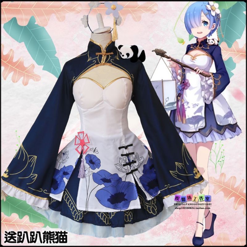 Set trang phục cosplay hoá trang ram rem new year re zero