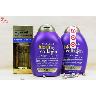 Cặp dầu gội/xả biotin ogx