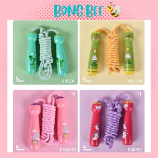 Bộ nhảy dây thể dục cầm tay bằng gỗ dễ thương cho bé - an toàn bền chắc