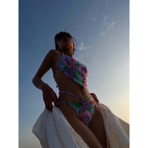 Tribal halter_ Set bkn thổ cẩm freesize
