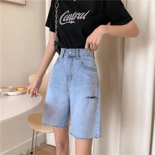 ➰quần ngố jeans rách 1 line hông