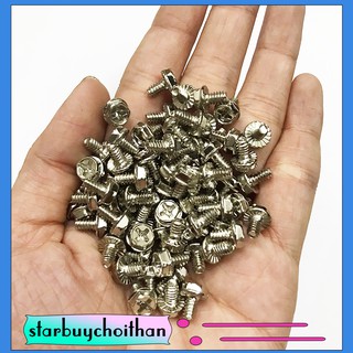 Ốc gắn ổ cứng, vga, bộ nguồn, nắp case....mạ neken lục giác dấu cộng 20c