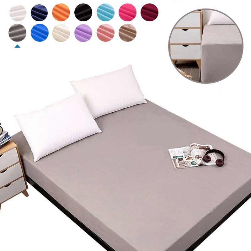 Ga Trải Giường Chống Bụi Chống Trượt Màu Trơn Đơn Giản