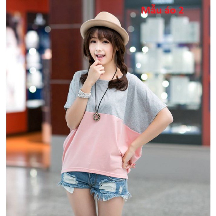 Xả lỗ Áo phông cotton tay rộng dáng Hàn Quốc cho chị em xinh tươi